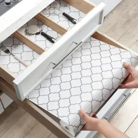 Bounmer 744110358131 Drawer And Shelf Liner For Kitchen Cabinets Non-slip Non-adhesive Paper Pro