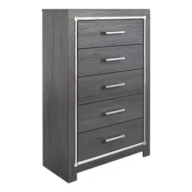 Bh-4752-1970439 Bowery Hill Contemporary 5-drawer Engineered Wood Chest In Gray