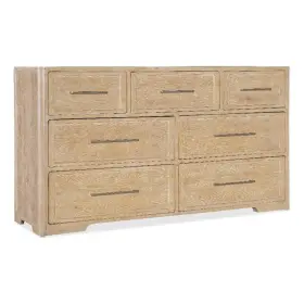 Bh-4752-2795915 Bowery Hill Modern / Contemporary Seven-drawer Wood Dresser In Beige