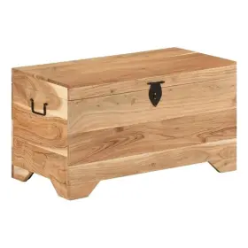 Bh-4752-2989606 Bowery Hill Contemporary Medium Solid Acacia Wood Storage Chest In Brown