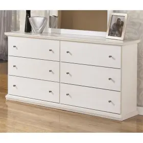 Bh-4752-530966 Bowery Hill 6 Drawer Wood Double Dresser In White