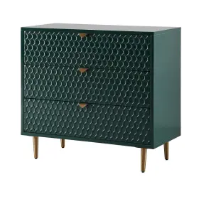 Bl-chd-1472a-gr Boyel Living Green Honeycomb Pattern 3-drawers Storage Accent Chest With Golden Stands And Bl-chd-1472a-gr Boyel Living Green Honeycomb Pattern 3-drawers Storage Accent Chest With Golden Stands And