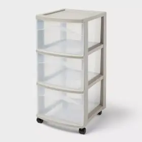 Brightroom 165308491872 3 Drawer Medium Cart Spaceship Gray -