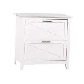 Kwf130wt-03 Bush Industries Key West 2 Drawer Lateral File Cabinet In Document Storage For Pure White Oak