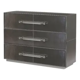 5948435 Butler Specialty Company Allman 48 Inch W Leather Accent Chest Silver Gray