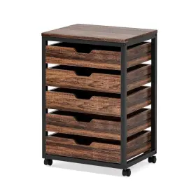 Bb-jw0217xf Byblight Chest Of Drawers 20 Inch W X 29.52 H 15.74 D 5-drawer Rolling Wood