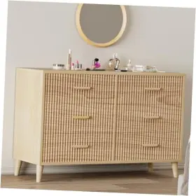 Fmd-b4-m Caoxian Baoyue Arts & Crafts Co.. Ltd. Wooden Fluted Dresser For Bedroom Modern Wide Chest Of 6 Drawers Dressers