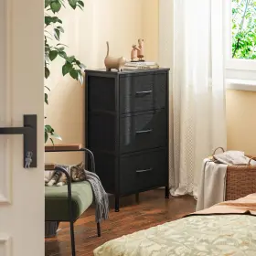 Casaottima 850065069852 Dresser For Bedroom Nightstand Small Fabric Chests Of Drawers Close #2