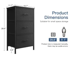 Casaottima 850065069852 Dresser For Bedroom Nightstand Small Fabric Chests Of Drawers Close #3