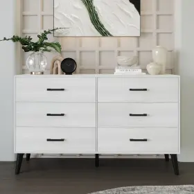 R354y5ehsfsee Castle Place Gray 6 Drawer Wooden Chest Of Drawers For Bedroom Clothes Living Room Clearance