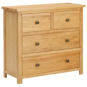 Chest Drawers 720286020760 Of 31.5 Inch X13.8 X29.5 Solid Oak Wood