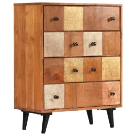 Chest Drawers Honey Solid Acacia Wood Medium 719883551562 Of