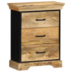 Chest Drawers Natural Wood Black Iron Accents 719883570792 Of With