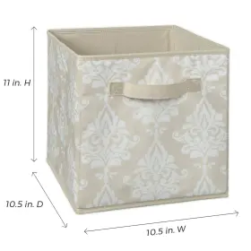Closetmaid 075381018418 1841 Cubeicals Fabric Drawer Natural Damask #2
