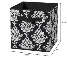 Closetmaid 075381032551 3255 Cubeicals Fabric Drawer Black Damask #2