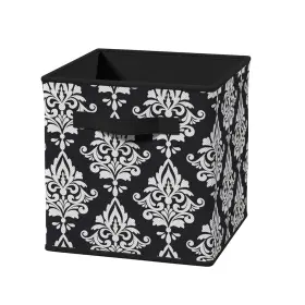 Closetmaid 075381032551 3255 Cubeicals Fabric Drawer Black Damask