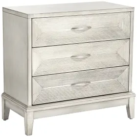 30513 Coast To Reeds 31 1/2 Inch Wide White 3-drawer Wood Accent Chest #2