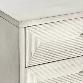 30513 Coast To Reeds 31 1/2 Inch Wide White 3-drawer Wood Accent Chest #3