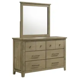 207533m Coaster Hazlewood 6-drawer Bedroom Dresser With Mirror Vineyard Oak