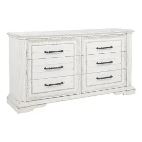 215873 Coaster Mckinney 6-drawer Wood Bedroom Dresser Cabinet In Vintage White