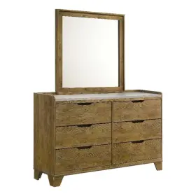 222973m Coaster Henderson 6-drawer Wood Bedroom Dresser With Mirror In Medium Oak Brown