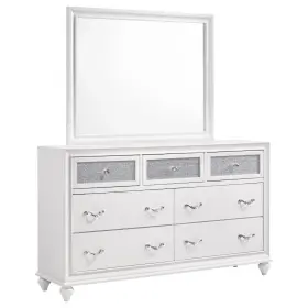 205893m Coaster Co. Of America Barzini 7-drawer Dresser With Mirror White