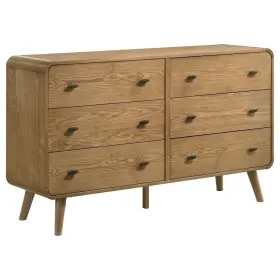 225093 Coaster Co. Of America Robyn 6-drawer Dresser With Mirror Light Ash