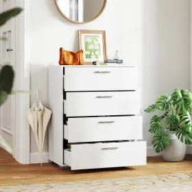 Hcst04492 Costway 4 Drawer Storage Cabinet With Metal Legs And Handles Anti-toppling Devices #3
