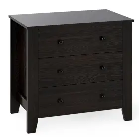 Hcst10056 Costway 3-drawer Dresser 28.5 Inch Wide Chest Of Drawers Modern Large Nightstand For Bedroom