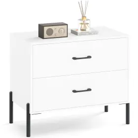 Hcst11653 Costway 2-drawer Dresser With Metal Legs And Handles Drawers Anti-tipping Kits For Closet