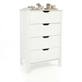 Hcst12446 Costway 4-drawer Dresser Nightstand With Handles Anti-tipping Kits&deep Drawers For Bedroom Hcst12446 Costway 4-drawer Dresser Nightstand With Handles Anti-tipping Kits&deep Drawers For Bedroom