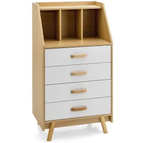 J111naa18157 Costway 3-cube Chest Of Drawers Storage Organizer 4-drawer Dresser With Countertop