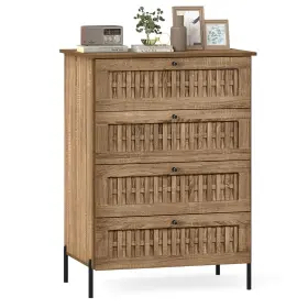 Us-2hcst12284 Costway 42.5 Inch Tall Storage Chest Cabinet With Interlocking Mechanism Metal Legs For Closet