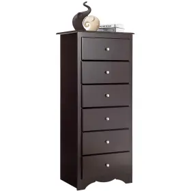 Us-2w62038bn Costway 6 Drawer Chest Dresser Clothes Storage Bedroom Cabinet Home Furniture Brown