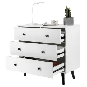 Us-2z10043wh Costway Wooden Storage Organizer Free Standing Sideboard Cabinet White