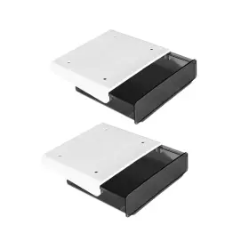 Ld2p Cozywell 2 Pack Self-adhesive Large Under Desk Drawer Hidden Storage Mounted For Home