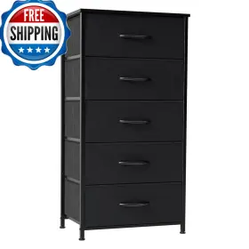 Crestlive Products B0b71kzn55 Vertical Dresser Storage Tower - Sturdy Steel Frame Wood Top
