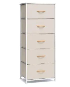 Clhd003bei Crestlive Products Vertical Dresser Storage Tower - Sturdy Steel Frame Wood T
