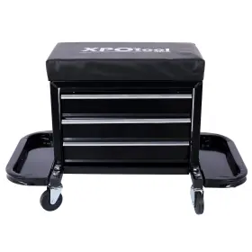 Pundzzkexaw-o2wrdh2khasxq48y Cuisinsmart 3-drawer Rolling Tool Chest Seat Mechanic With Trays 350lb