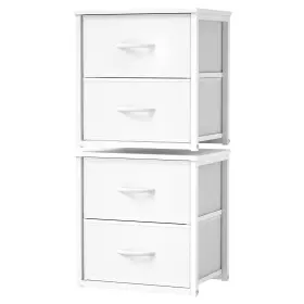 Daoutime B0fh6nkzky 2-pack Stackable Storage Drawers 4 Total White Closet