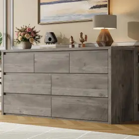 Dongguan Yubang Smart Home Co. Ltd 445037516590 7 Drawer Dresser For Bedroom Wide Modern Chest Of Drawers Large Wood W