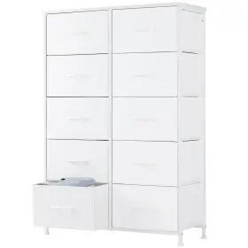 Dumos 702417958805 Dresser For Bedroom 10 Drawers Storage Chest Of With Fabric Bi