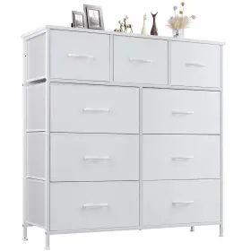 Dumos 702417960037 Dresser For Bedroom Storage Drawers Fabric Tower With 9 Ch