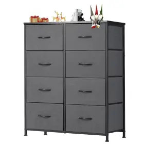 Dumos 708436640165 Dresser For Bedroom With 8 Drawers Clothes Drawer Fabric Closet Organizer C