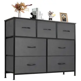 Dumos 718550764999 Dresser For Bedroom With 7 Fabric Drawers Chest Organizer Units Clothing