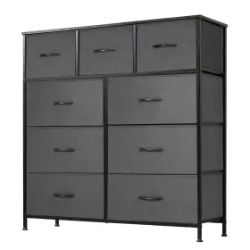 Dumos 736571240100 Dresser For Bedroom Storage Organizer With 9 Drawers Chest Of