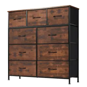 Dumos 736571240117 Dresser For Bedroom Storage Drawers Fabric Tower With 9 Ch