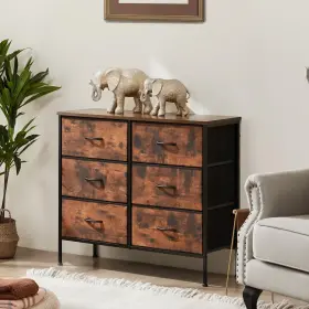 Dumos 792138542681 Dresser For Bedroom With 6 Drawers Fabric Tv Stand B #2