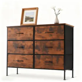 Uic2f3 Dumos 6 Fabric Storage Drawer Chest Of Dresser With Drawers Organizers Units Closet