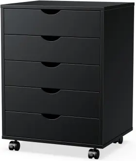 Qd-elsf-hj357541n Elevon 5 Drawer Chest Dressers Storage Cabinets Wooden Dresser Mobile Cabinet With
